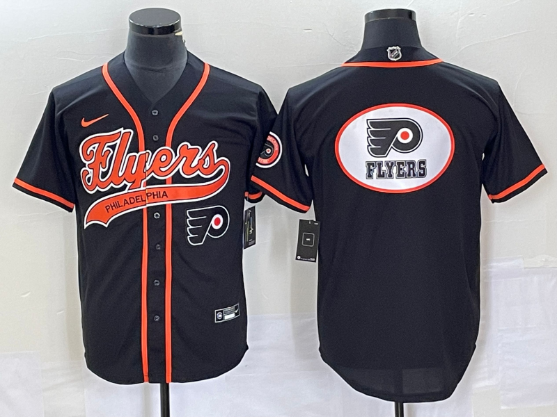 Men Philadelphia Flyers adidas black blank NHL jerseys style 4